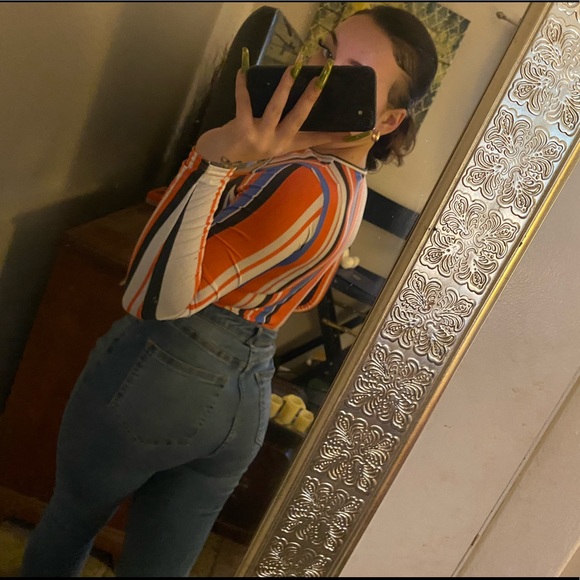 High waist striped bodysuit - Picture 3 of 5